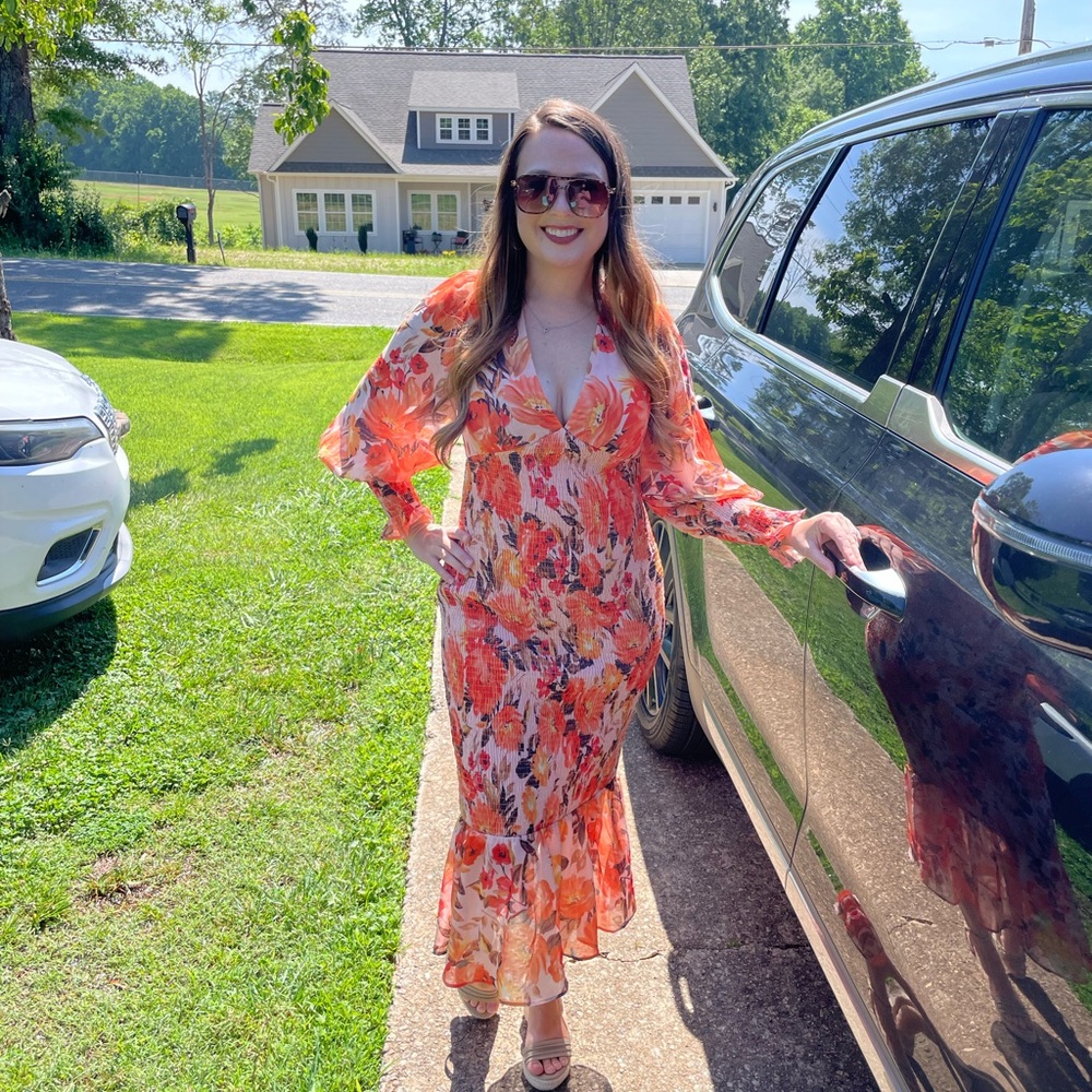 Floral Long Sleeve Mindi Dress